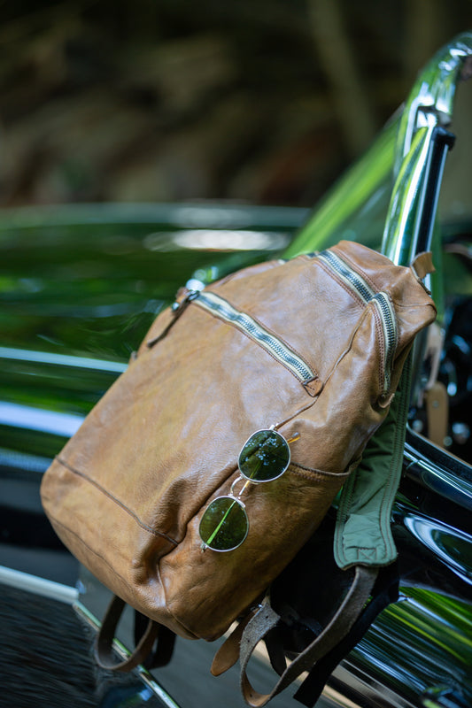 CAMPOMAGGI LEATHER MILITARY BACKPACK