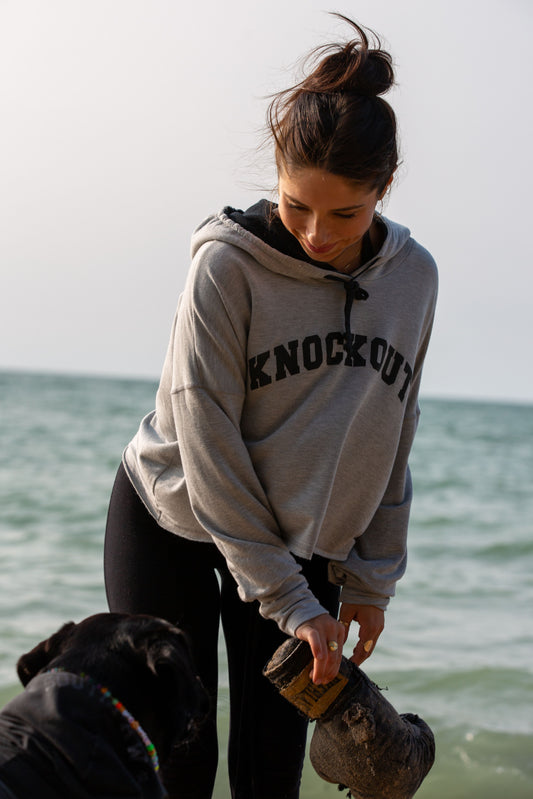 KNOCKOUT SWEATSHIRT - HEATHER GREY/BLK